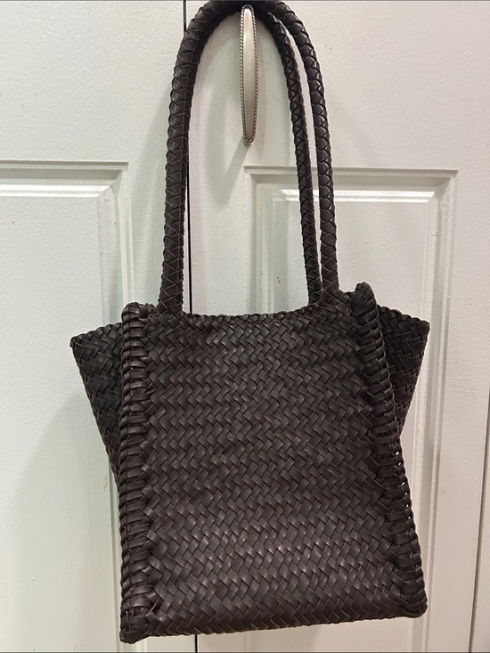 Madewell Handbags - NWT Madewell woven leather Lexington small tote in coffee bean